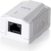 Equip Aufputzdose Cat6  1xRJ45 UTP Premium RAL 9010 Reinweiß Polybeutel