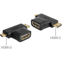 Delock Adapter HDMI-A female > HDMI-C + HDMI-D male