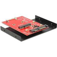 Delock Converter SATA 22 Pin > mSATA full size with 3.5″ frame