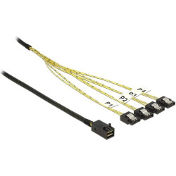 Kabelis miniSAS HD SFF 8643x4 M > 4xSATA F, 0.5m