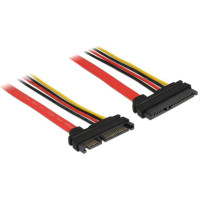 Delock Extension cable SATA 6 Gb/s 22 pin plug > SATA 22 pin receptacle (5 V + 12 V) 100 cm