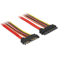 Delock Extension cable SATA 6 Gb/s 22 pin plug > SATA 22 pin receptacle (3.3 V + 5 V + 12 V) 30 cm