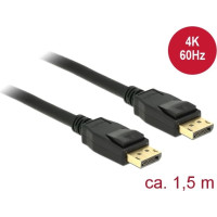 Delock Cable DisplayPort 1.2 male > DisplayPort male 4K 60 Hz 1.5 m