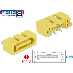 Delock Connector SATA 6 Gb/s plug 8 pin power