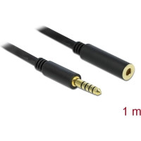 Delock Extension Cable Stereo Jack 4.4 mm 5 pin male to female 1 m black