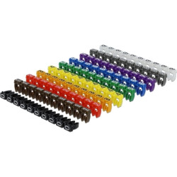 Delock Cable Marker Clips 0-9 assorted colours 100 pieces