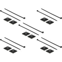 Delock Cable Tie Mount 40 x 40 mm with Cable Tie L 250 x W 7.2 mm black