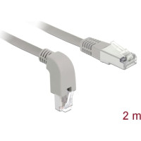Delock Network cable RJ45 Cat.6A S/FTP downwards angled / straight 2 m