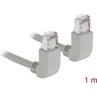 Delock Network cable RJ45 Cat.6A S/FTP upwards / upwards angled 1 m