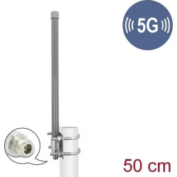 Delock 5G 3.3 - 3.8 GHz Antenna N jack 8 dBi 50 cm omnidirectional fixed outdoor grey