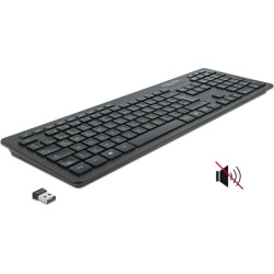 Delock USB Keyboard 2.4 GHz wireless black - Silent