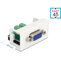 Delock Easy 45 Module D-Sub 9 pin female to 10 pin Terminal Block 22.5 x 45 mm