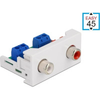 Delock Easy 45 Module 2 x RCA female port 22.5 x 45 mm