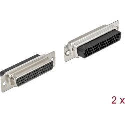Delock D-Sub HD 44 pin crimp female, metal, 2 pieces
