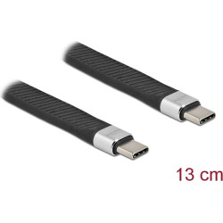 Delock USB 3.2 Gen 2 FPC Flat Ribbon Cable USB Type-C™ to USB Type-C™ 13 cm PD 5 A E-Marker