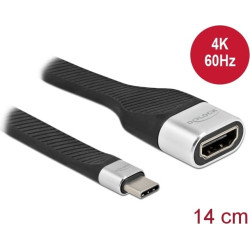 Delock FPC Flat Ribbon Cable USB Type-C™ to HDMI (DP Alt Mode) 4K 60 Hz 14 cm