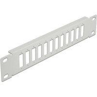 Delock 10″ Fiber Optic Patch Panel 12 Port for SC Duplex / LC Quad 1U grey