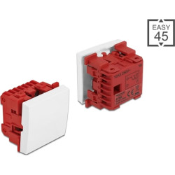 Delock Easy 45 1-gang Switch 1-pole 2-way 45 x 45 mm, white