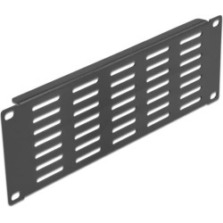 Delock 10″ Network Cabinet Panel with ventilation slots horizontal 2U black