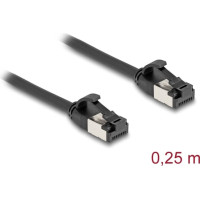 Delock RJ45 Cable plug to plug Cat.8.1 flexible 0.25 m black