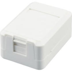 Equip Aufputzdose  1x Keystone Jack mit Abdeckung       weiß