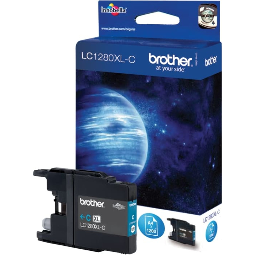 Brother LC1280XLC tintes kārtridžs 1 pcs Oriģināls Augsta (XL) produktivitāte Tirkīzzils