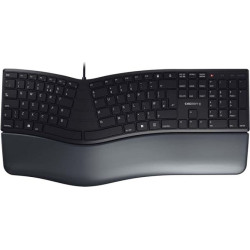 Cherry KC 4500 ERGO Corded Ergonomic Keyboard, Black, USB (QWERTY - UK)