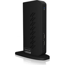 Icy Box IB-DK2252AC Vadu USB 3.2 Gen 1 (3.1 Gen 1) Type-C Melns