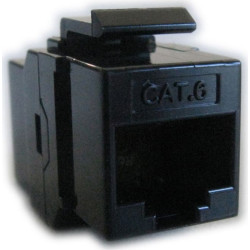 Roline RJ-45 Keystone Modular Coupler, Cat.6 (Class E), UTP, black