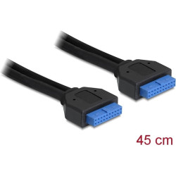 Delock Cable USB 3.0 pin header female 2.00 mm 20 pin > USB 3.0 pin header female 2.00 mm 20 pin 45 cm