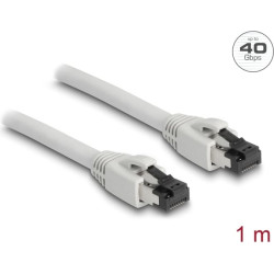 Delock RJ45 Network Cable Cat.8.1 S/FTP 1 m up to 40 Gbps grey