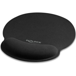 Delock Ergonomic Mouse pad with Wrist Rest black 252 x 227 mm