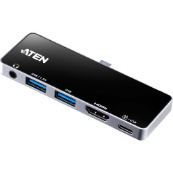 Aten UH3238 USB-C Travel Dock with Power Pass-Through