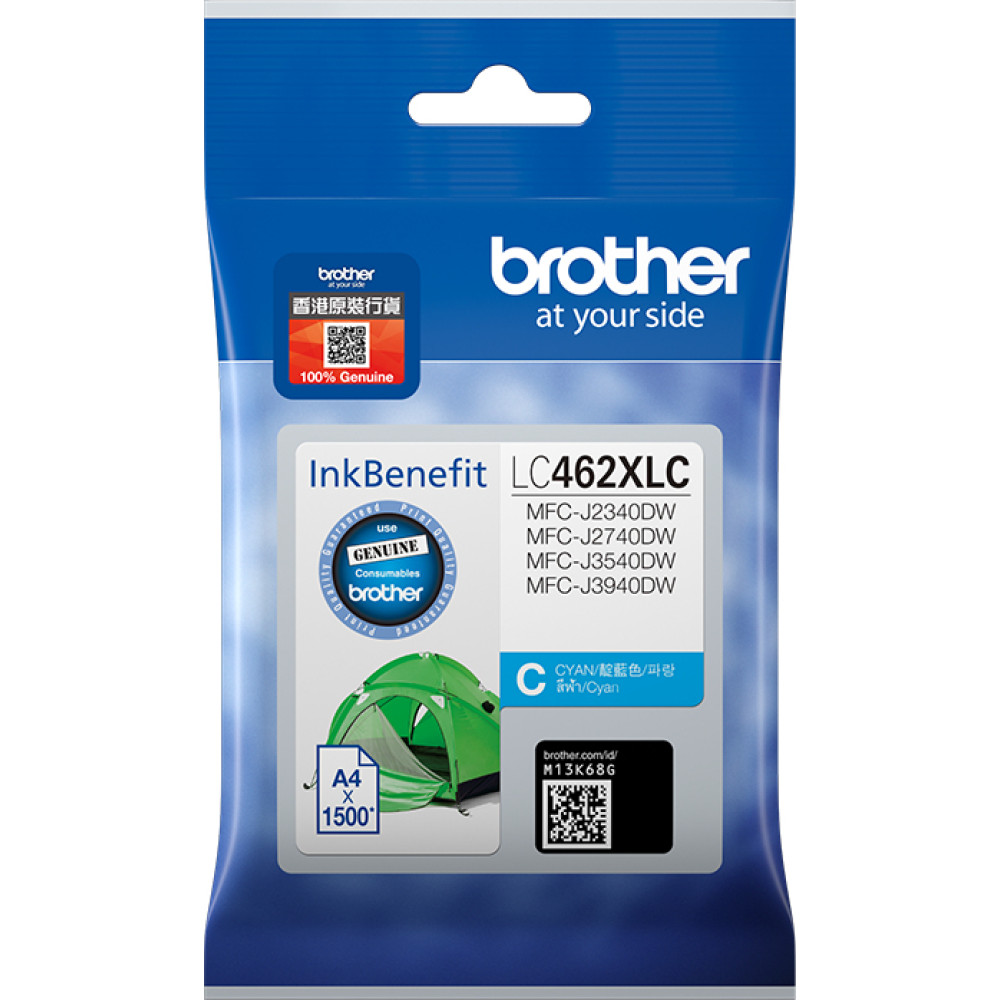 Brother LC462XLC ink cartridge 1 pc(s) Original High (XL) Yield Cyan