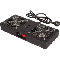 Roline Fan unit with 2 fans, for 19" Wall Cabinet black