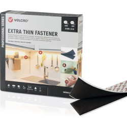 Velcro ® Extra Thin Fastener 25m Hakenband 25m Flauschband, Haken & Flausch 20mm schwarz