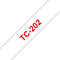 Brother TC-202 marķēšanas lenta Sarkans uz balta