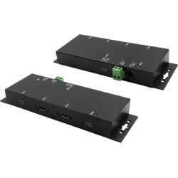 Exsys EX-1234HMVS 4 Port USB 3.2 Gen2 Hub mit 2x USB-C und 2x USB-A Anschluss