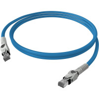 Easylan VarioBoot Patch cable Cat.6A, S/FTP, blue, 0.5 m