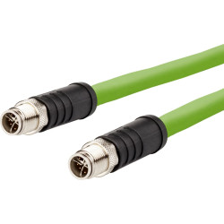 Metz Connect Verbindungsleitung M12 ST-M12 ST, 8-pol X-kodiert, gerade-gerade, Torsion, 10 m