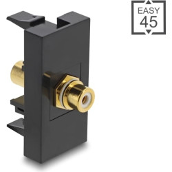 Delock Easy 45 Module RCA female to RCA female gold plated white / black
