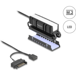 Delock M.2 Heat sink for SSD 2280 with RGB LED illumination