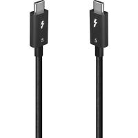 Lindy 31130 Thunderbolt kabelis 1 m 80 Gbit/s Melns