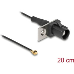 Delock Antenna Cable FAKRA A plug to MHF® I plug 1.13 - 20 cm 1 prepunched hole