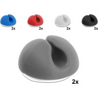 Delock Cable Holder Mini Set 10 pieces assorted colors