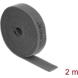 Delock Hook-and-loop tape on roll L 2 m x W 15 mm grey
