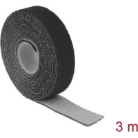 Delock Hook-and-loop tape on roll L 3 m x W 20 mm black