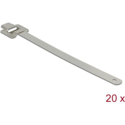 Delock Cable tie stainless steel reusable with folding clasp L 150 x W 10 mm 20 pieces