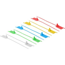 Delock Cable Ties with label tap L 205 x W 2.8 mm 10 pieces assorted colors
