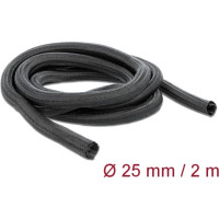 Delock Braided Sleeve self-closing 2 m x 25 mm black